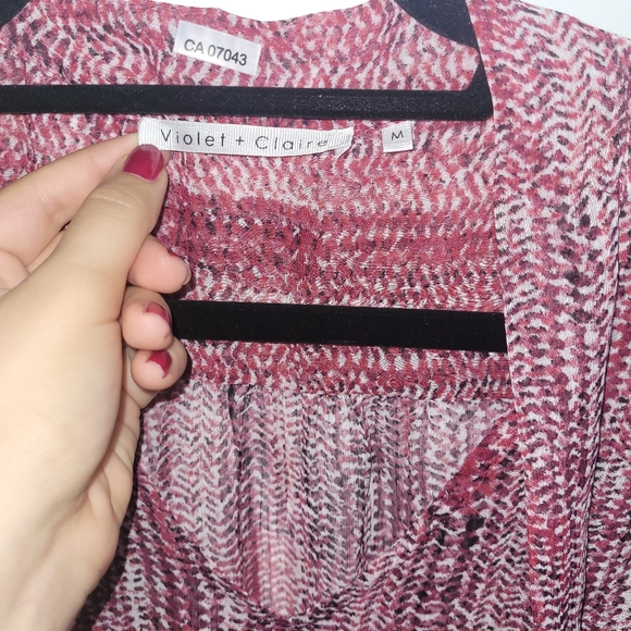 NWOT Lightweight Blouse w/ Necktie - Picture 2 of 2